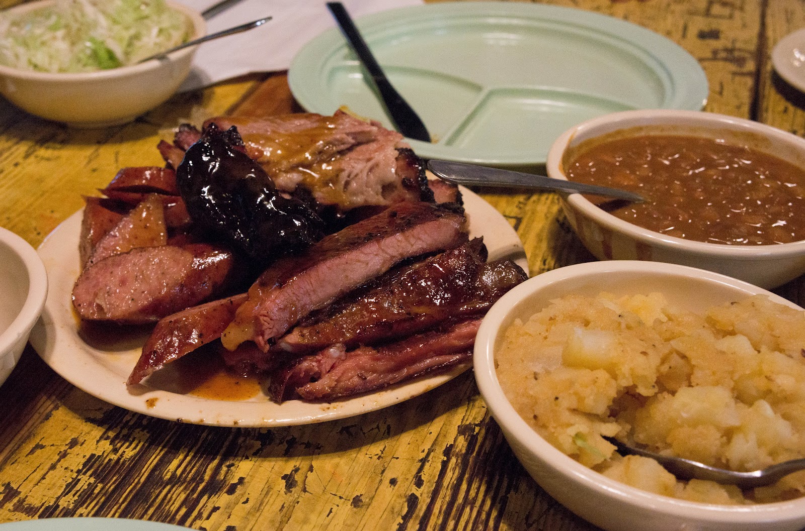 om nom notes The Salt Lick for "Bottomless" Brisket BBQ and More!