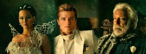 Jennifer Lawrence, Josh Hutcherson and Donald Sutherlan Jennifer Lawrence, Josh Hutcherson and Donald Sutherlan