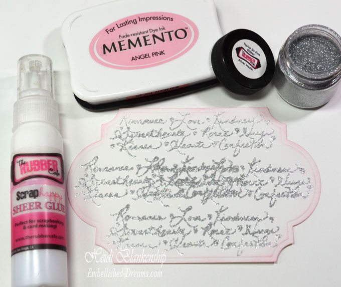 Embellished Dreams String of Hearts Valentine Card The Rubber Cafe`