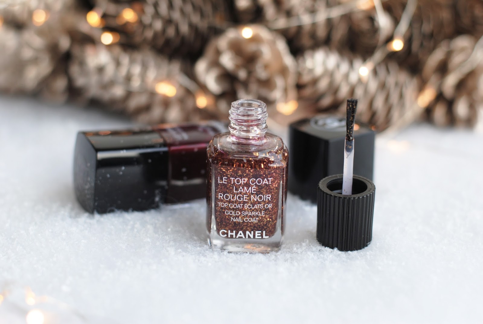 Chanel Lame Rouge Noir Le Top Coat Review & Swatches