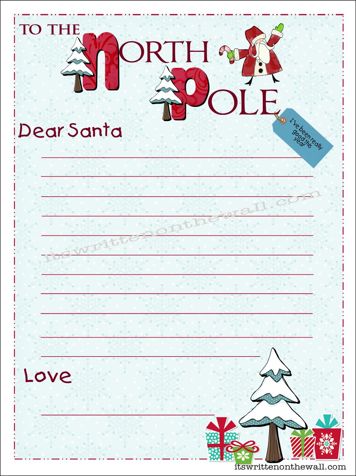 Letter From Santa Free Printable Stationery