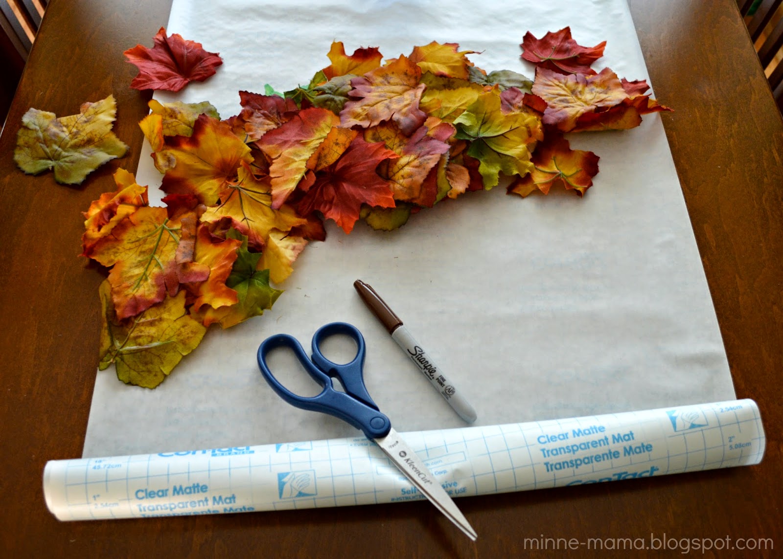 MinneMama Fall Tree Contact Paper Play