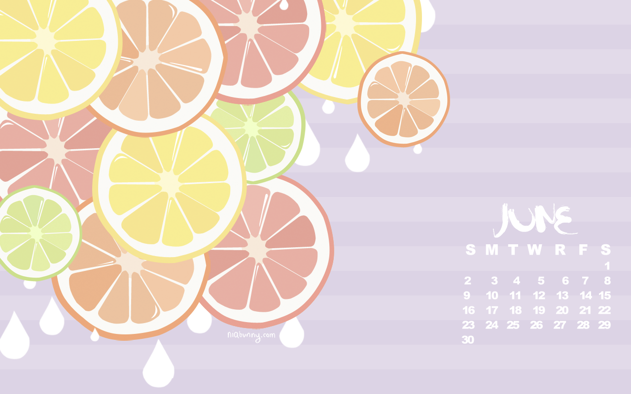 Cute July wallpaper of yummy Citrus Fruits
