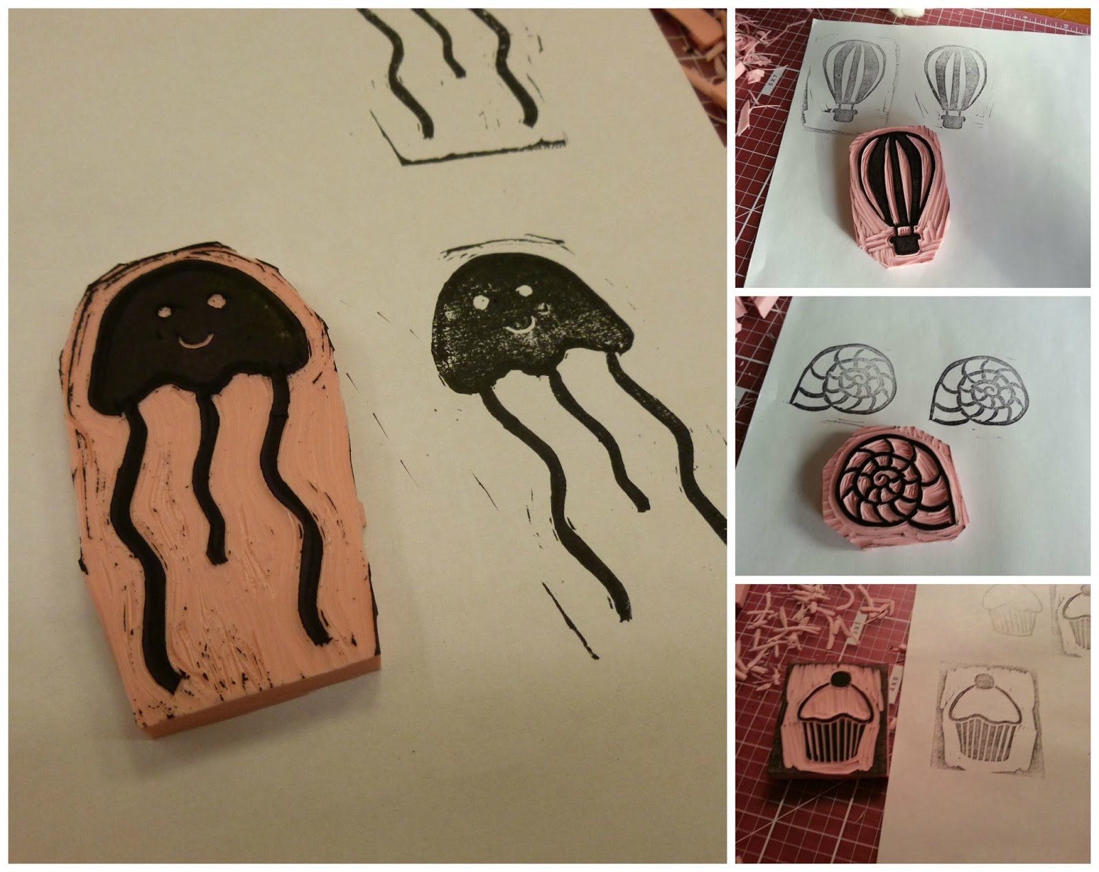 Carving rubber stamps Carving rubber stamps