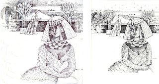 Cleopatra: Final Rough and Illustration for Comparison Cleopatra: rough and illustration