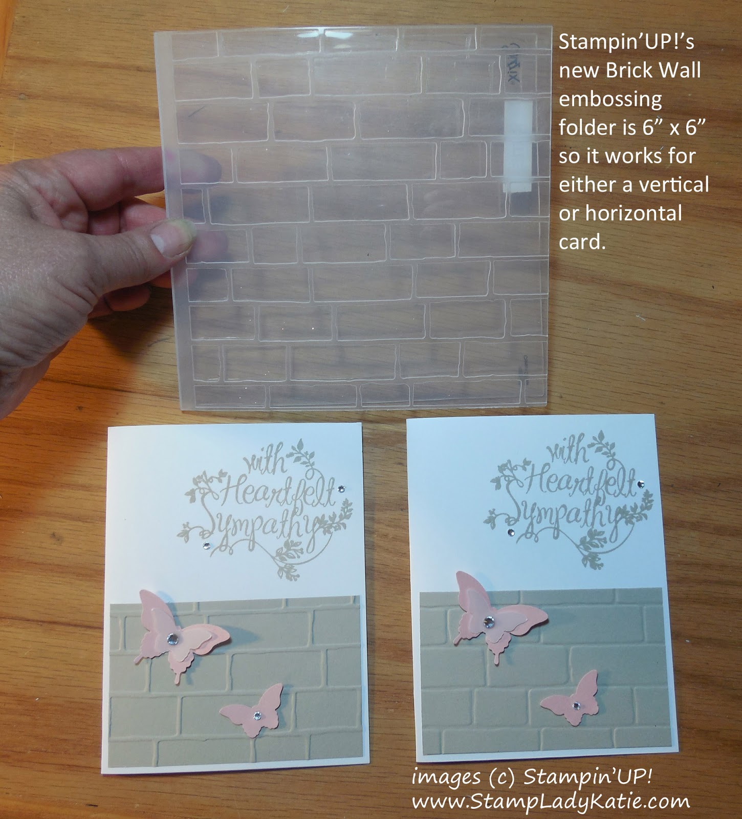 2 Ways to use the Brick Wall Embossing folder