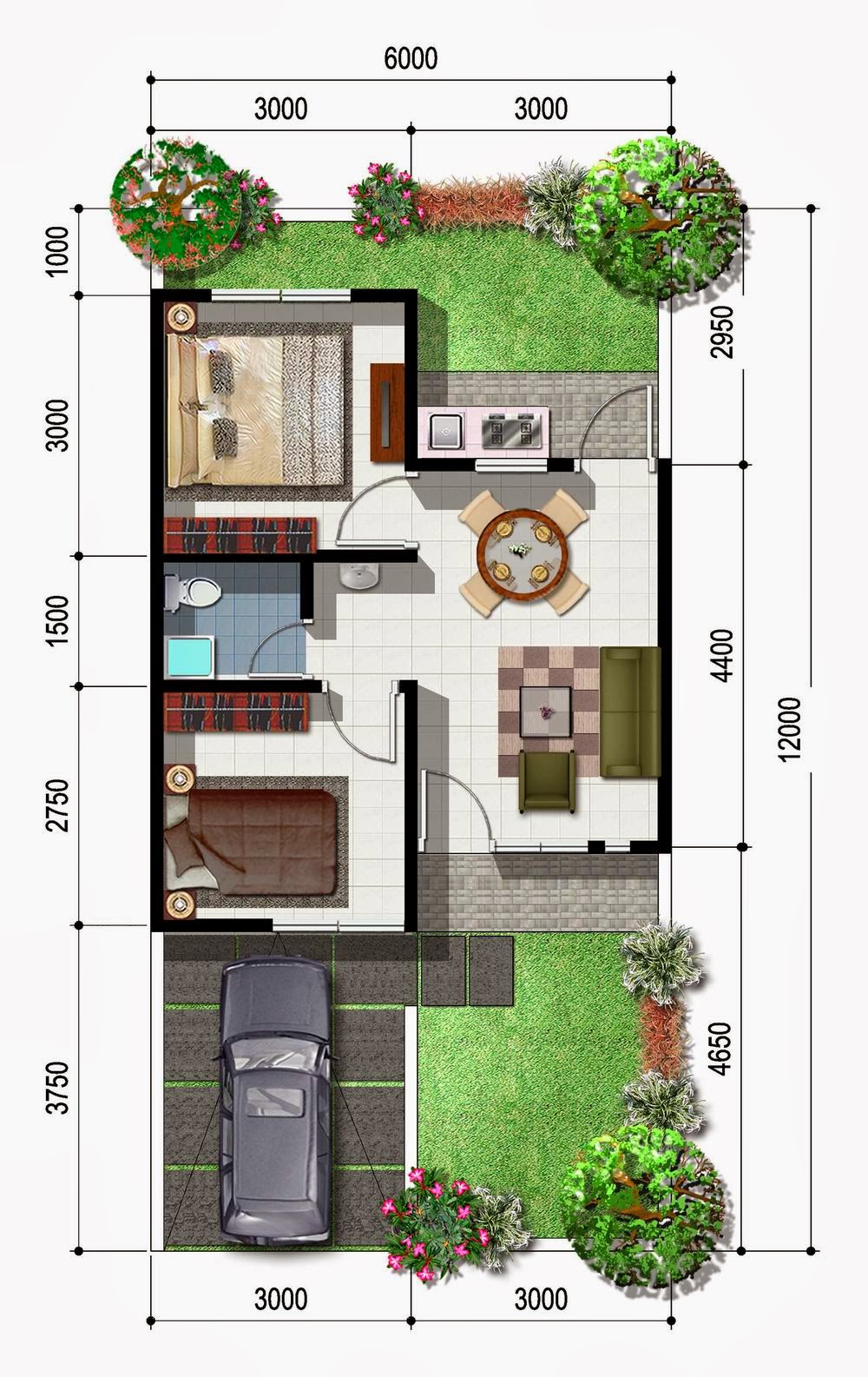 Desain Denah Rumah Minimalis Type 45 Desain Denah Rumah Minimalis Type 45