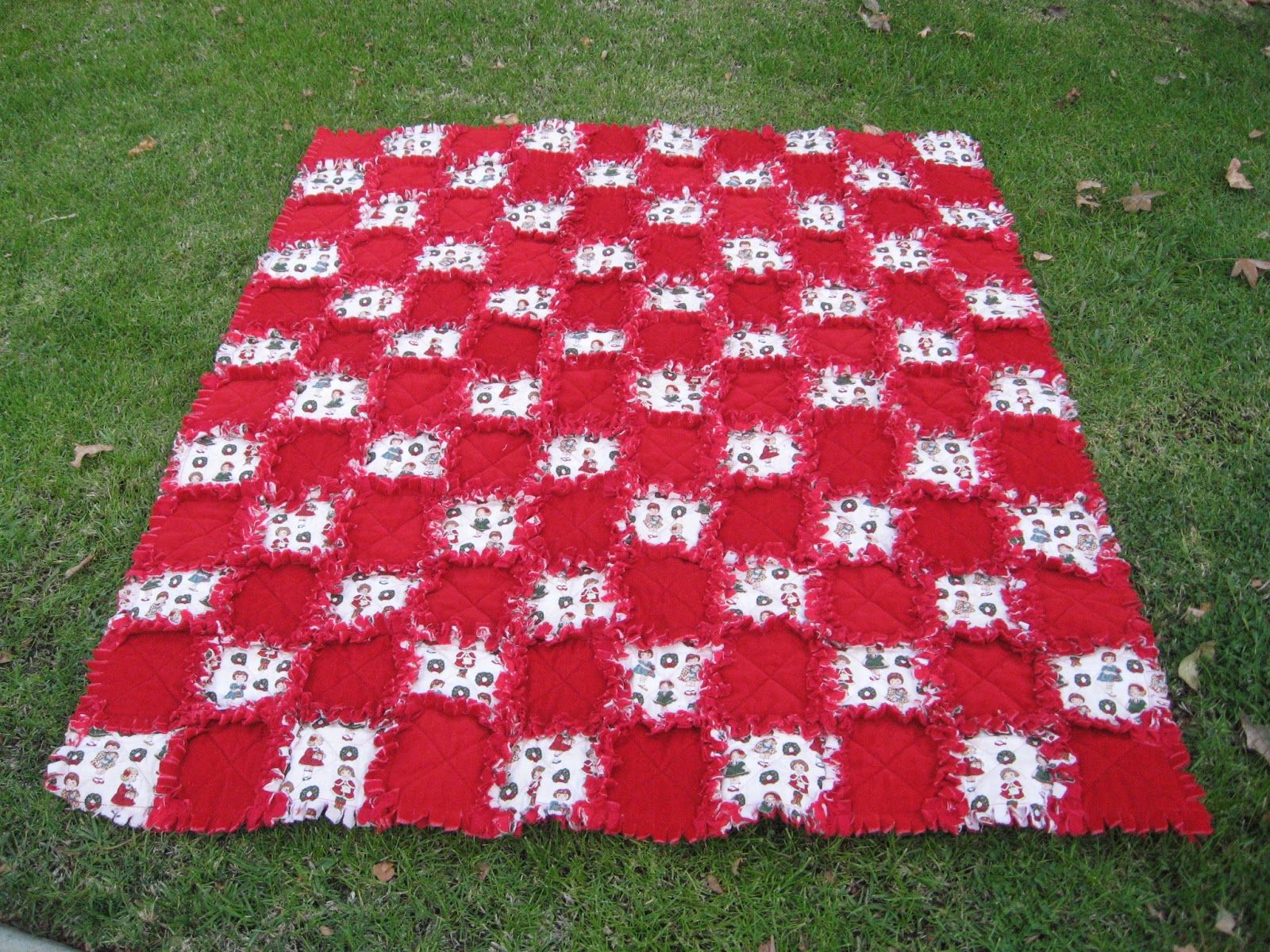 Passion Fruit Princess Christmas Rag Quilt
