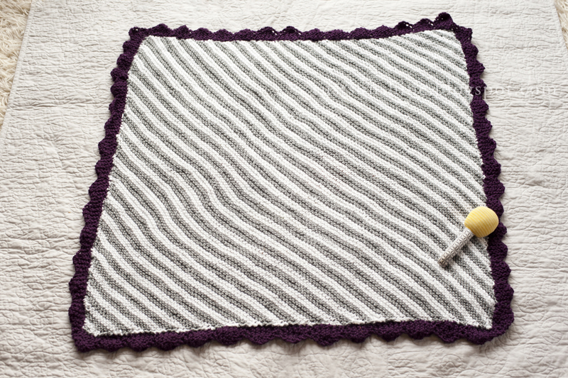 Rust & Sunshine: Knitted Baby Blanket #2