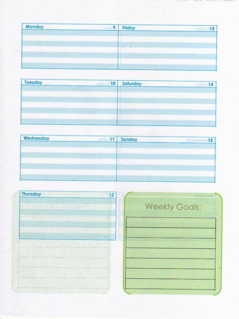 daily planner word