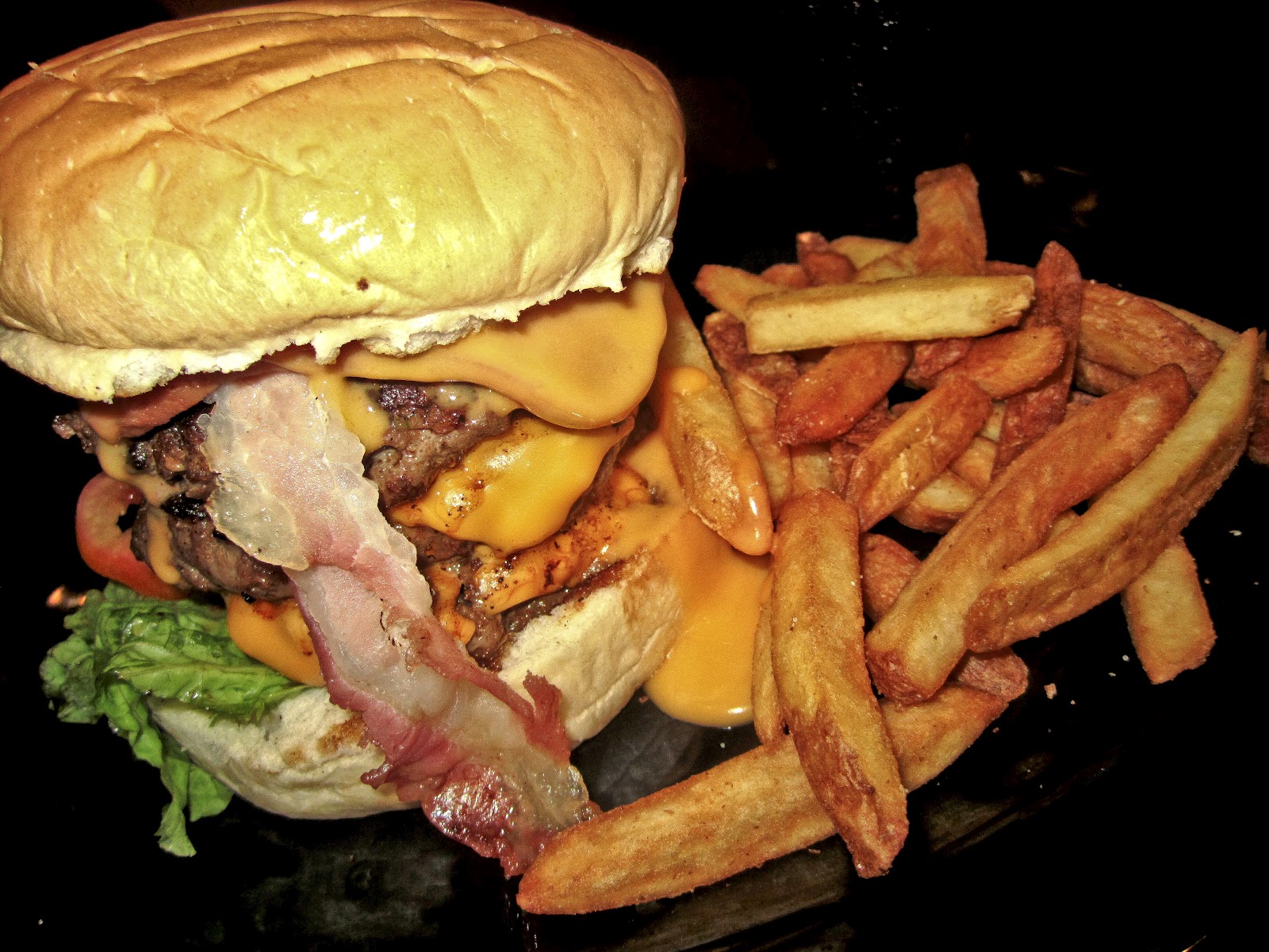 Jawbreaking Day at Zark's Burgers Taft Spam, Bacon, Triple Patty and