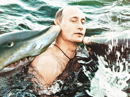 Con una nueva doctrina militar, Putin apunta contra la OTAN y EE.UU. Putin+Sharks