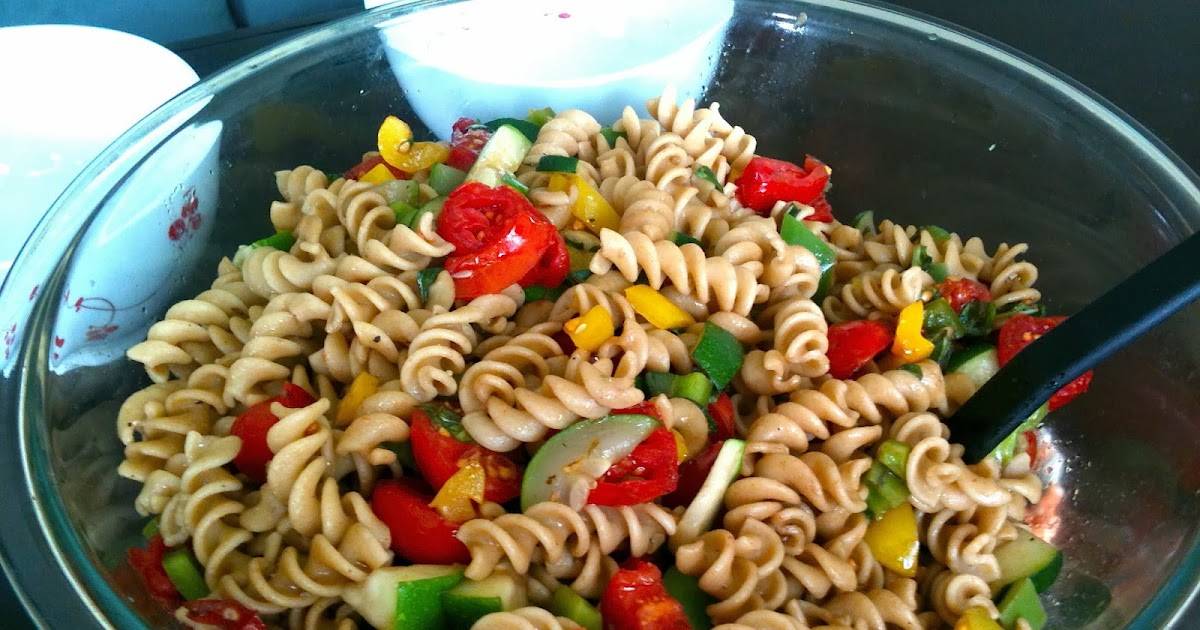 The VegTable Summer Veggie Pasta Salad With Balsamic Dressing
