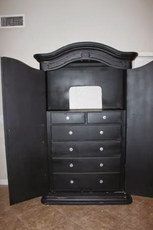 Black Armoire w/ glass knobs $sold