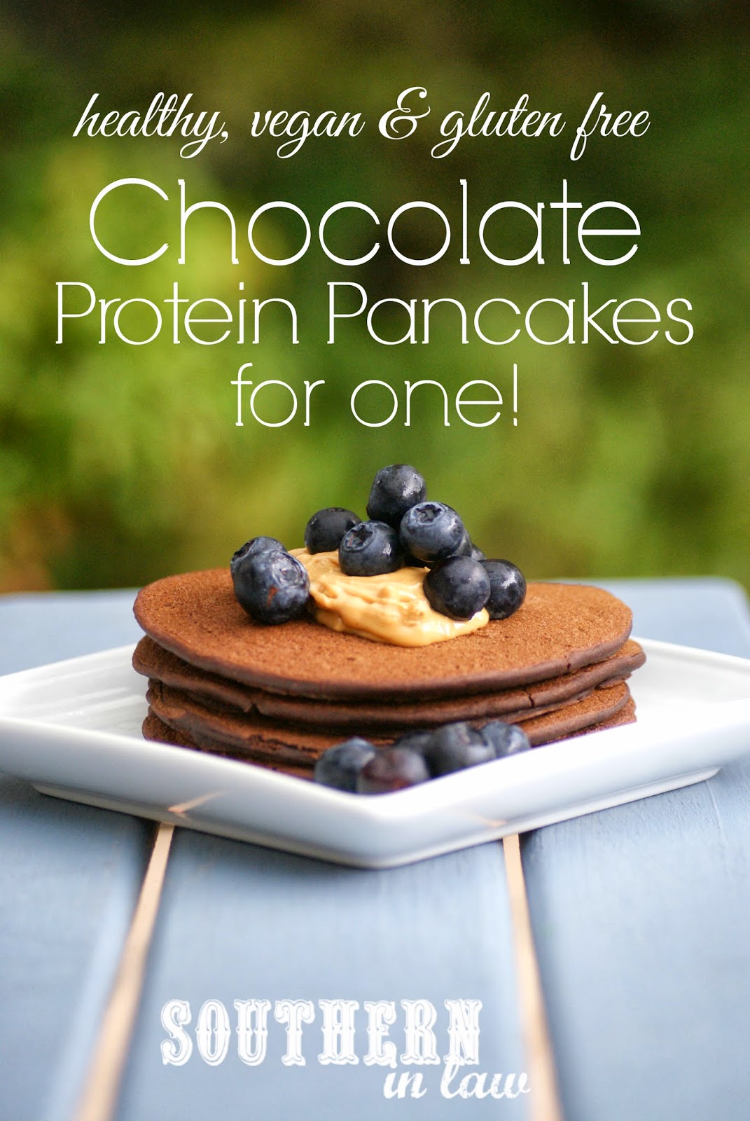 Southern In Law Recipe Chocolate Protein Pancakes for One!