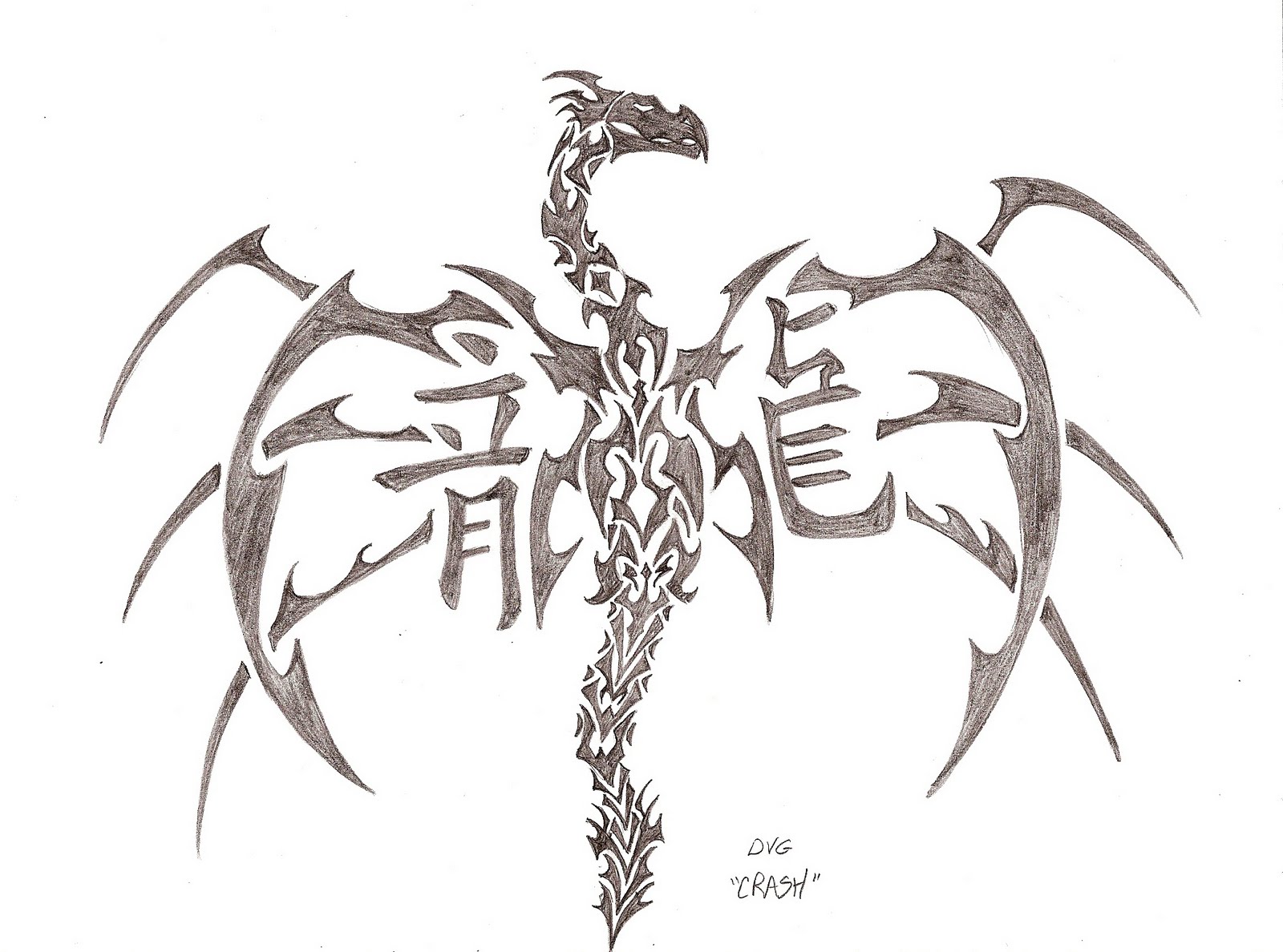 tribal dragons tattoo gallery, dragon tattoos designs