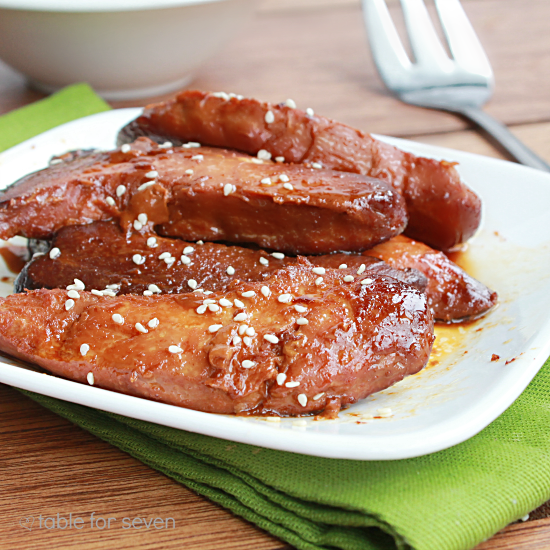 Crock Pot Honey Glazed Chicken • Table for Seven