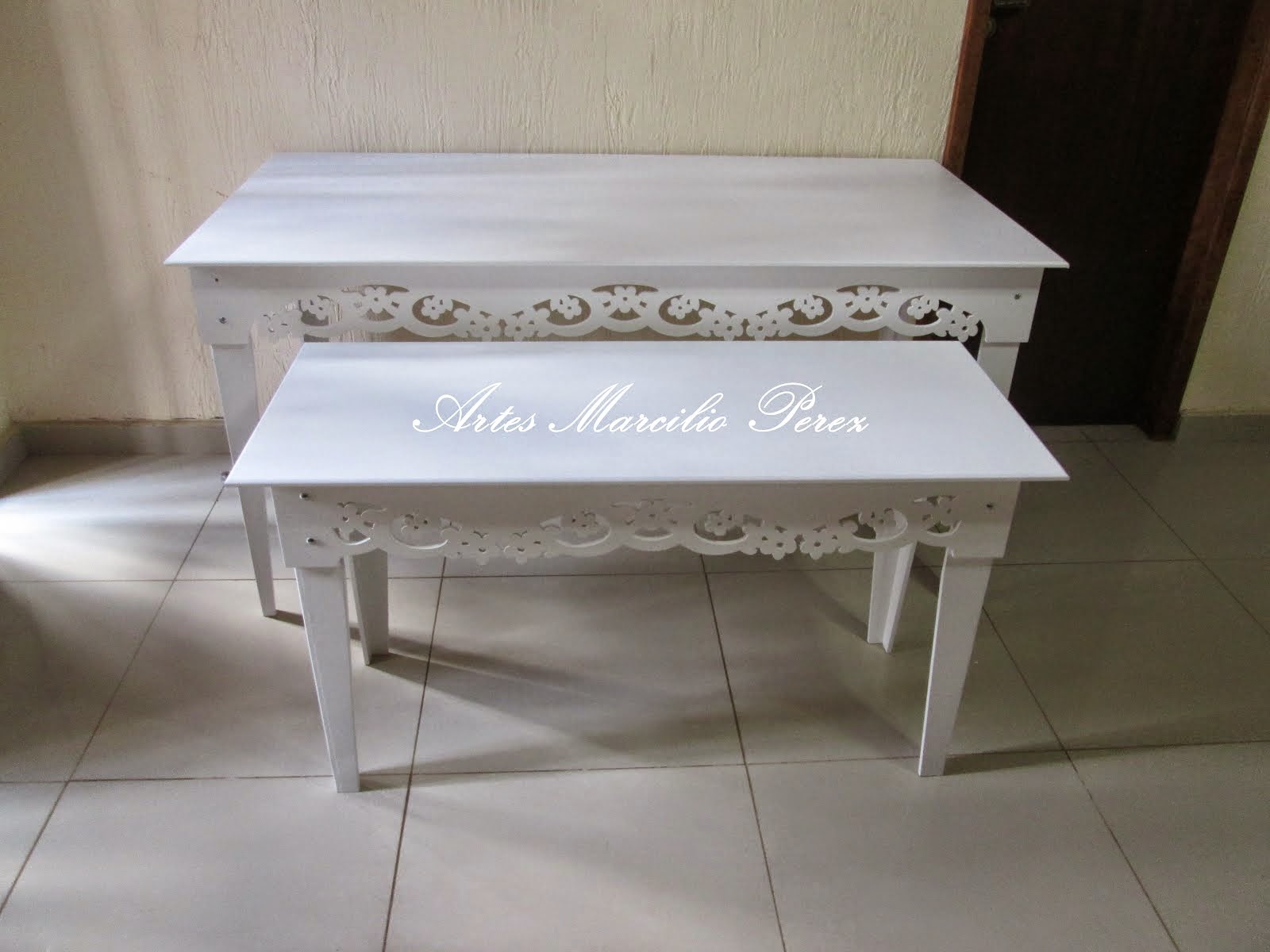 Conjunto mesa Rendada