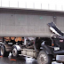 Foggy weather and driving too fast for conditions... and this happened, but the driver escaped unharmed