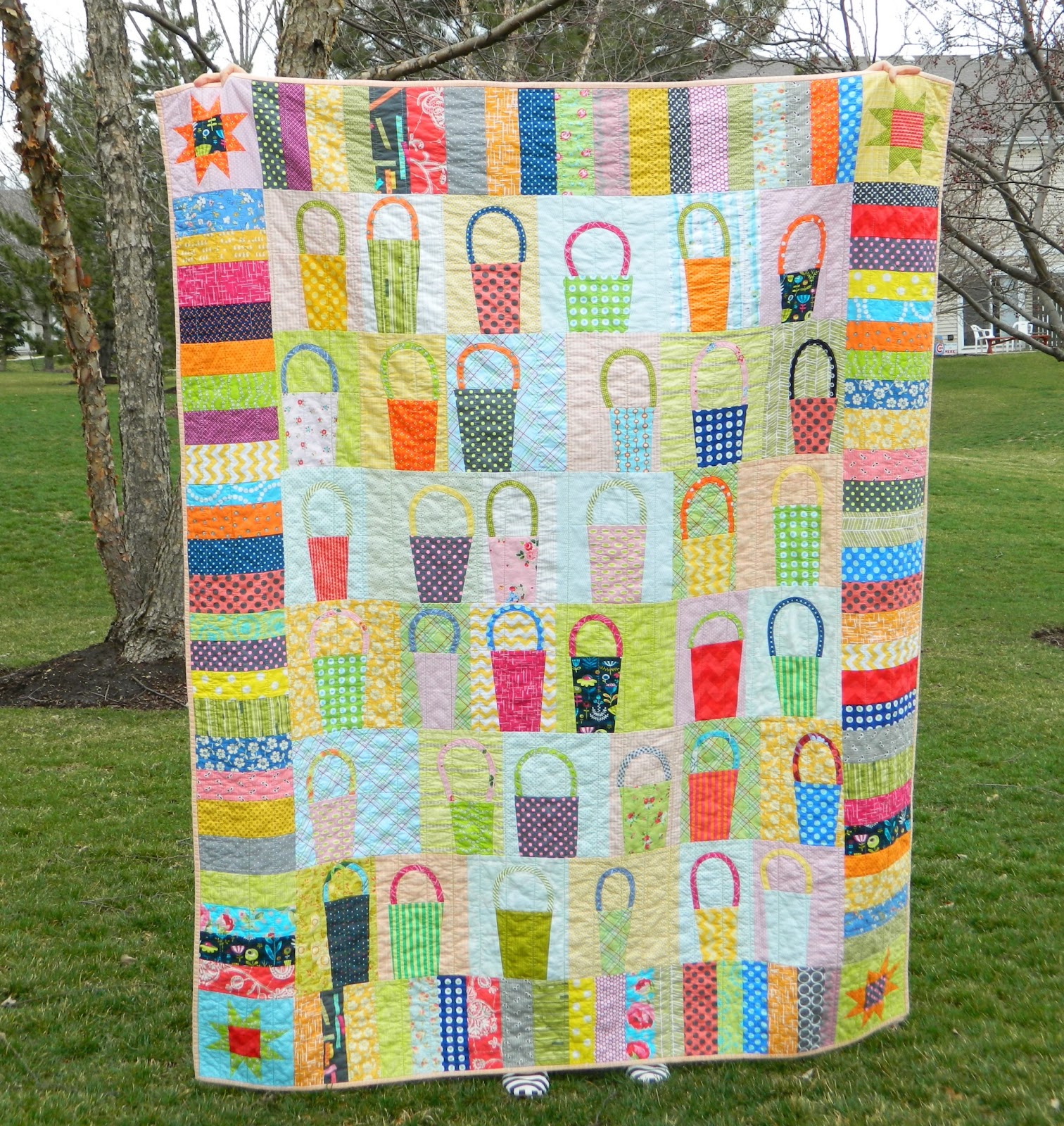 s.o.t.a.k handmade liberated baskets {a finished quilt}