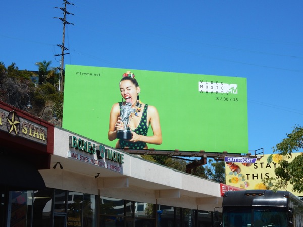Miley Cyrus MTV VMA billboard Miley Cyrus MTV VMA billboard