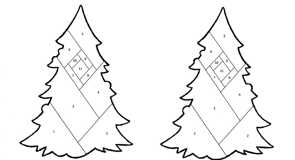 The Born Doodler Iris Folding Christmas Tree Pattern