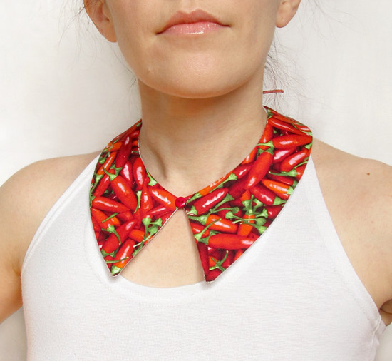 Red Chili Pepper, Peter Pan Collar Collar, красный воротник
