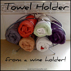 towel holder wine rack upcycle
