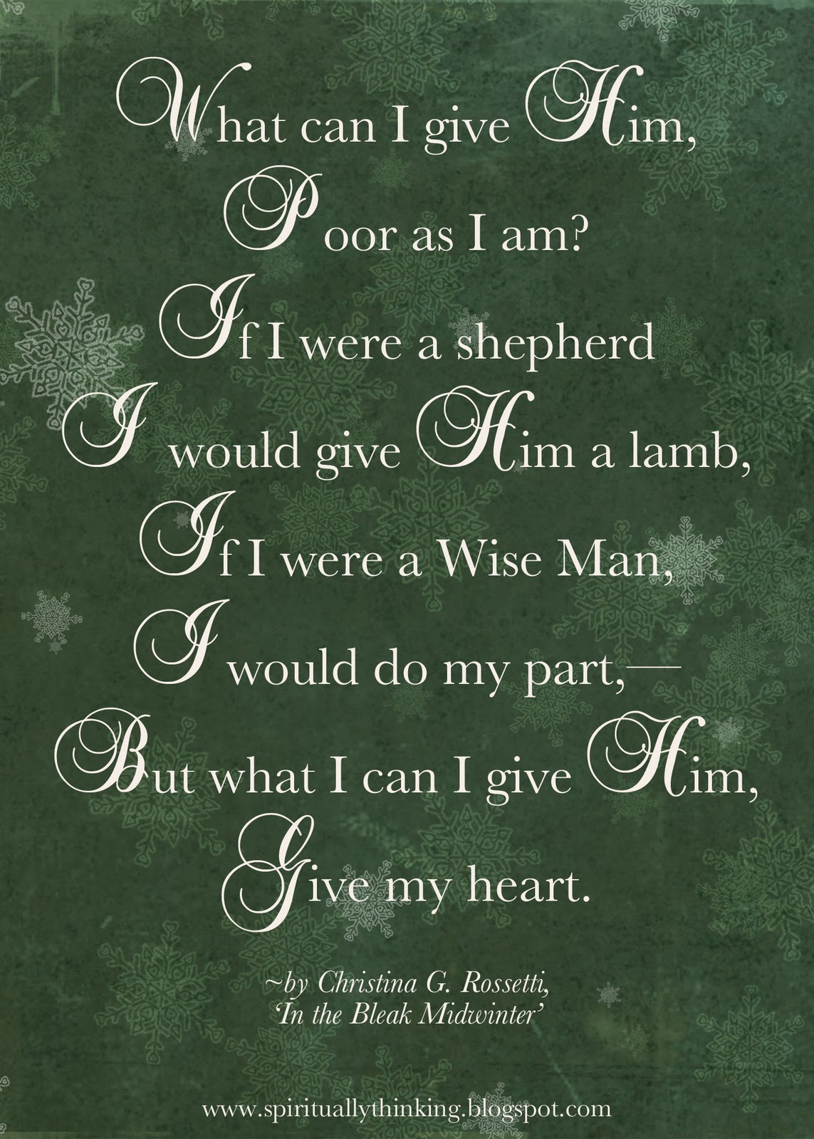 what can i give my for and spiritually speaking what can i give him what can i give my for and spiritually speaking what can i give him