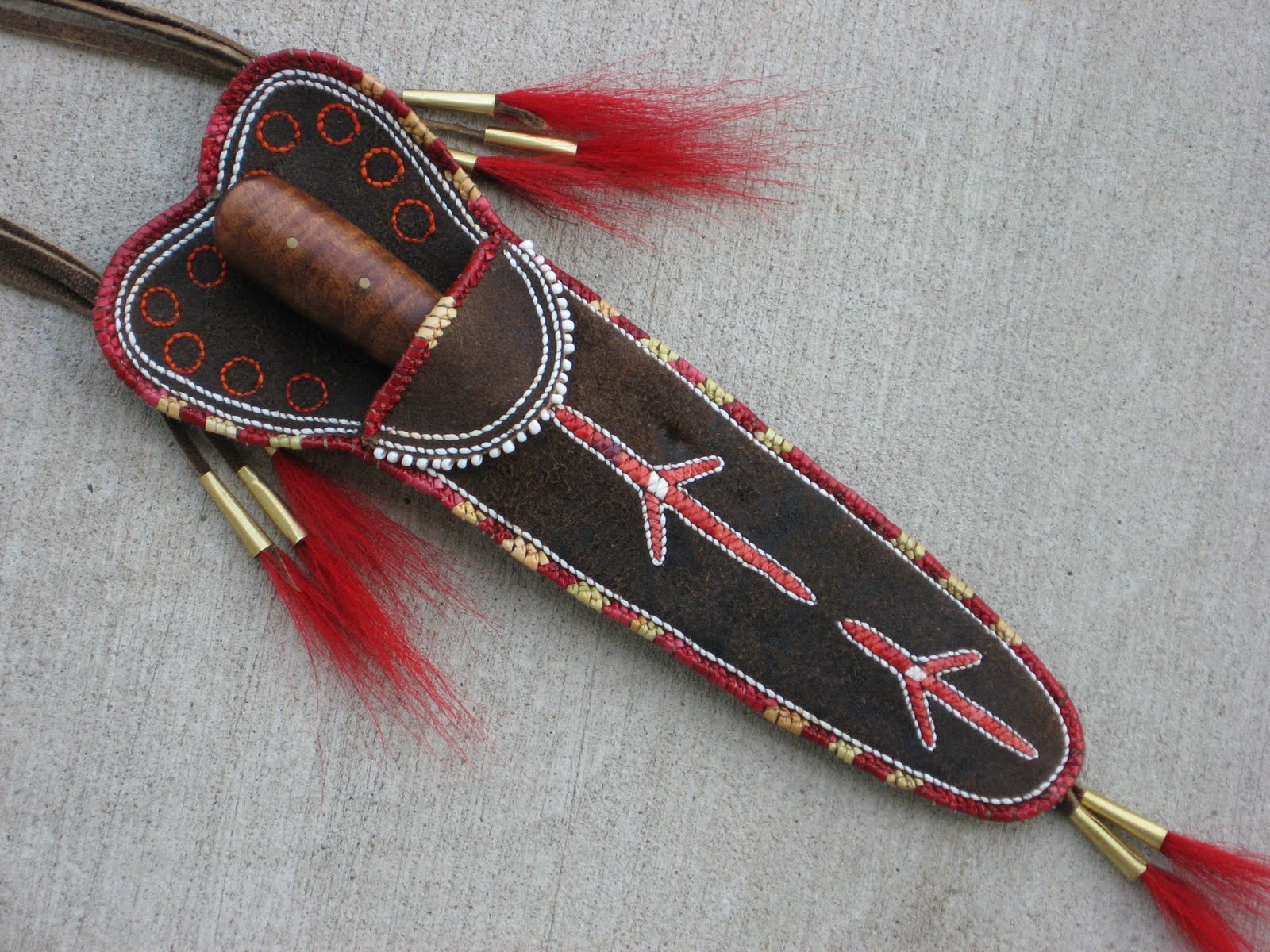 Contemporary Makers Quilled Knife Sheaths by Shawn ster