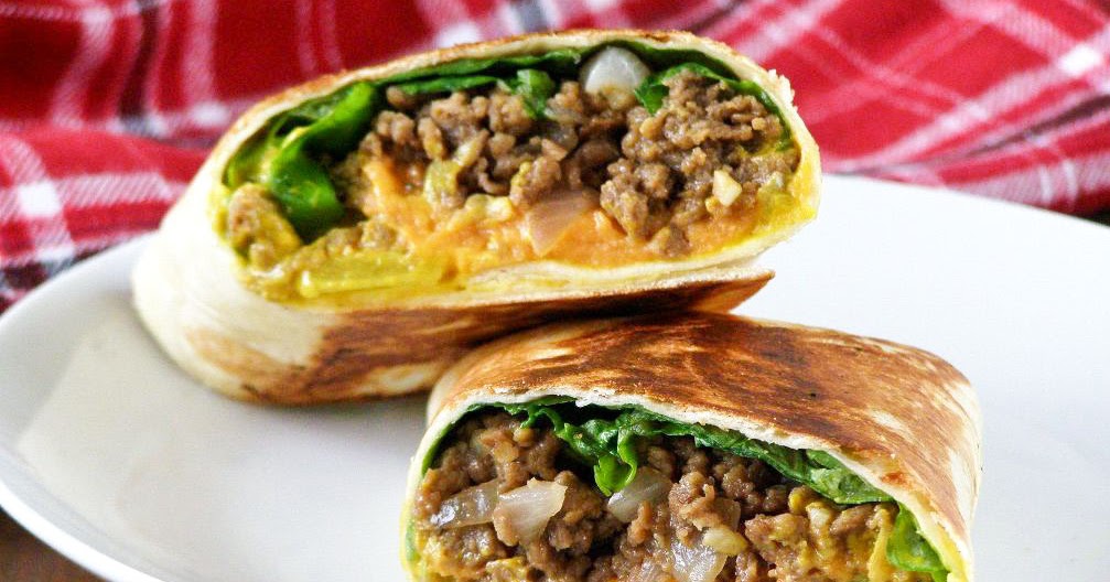 maple•spice PanFried Vegan Cheeseburger Wrap