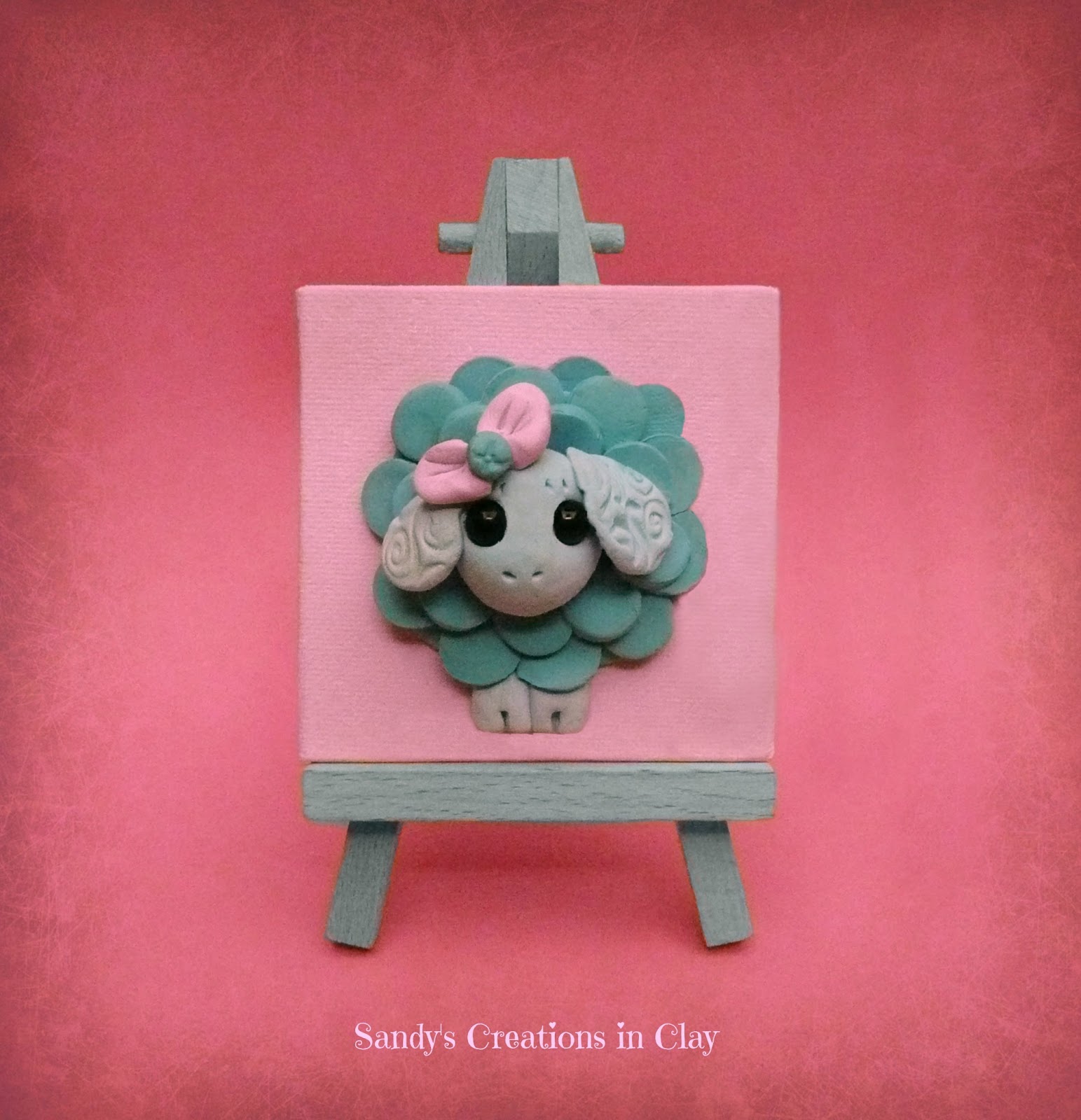 Sandy's Creations in Clay Polymer Clay on Canvas