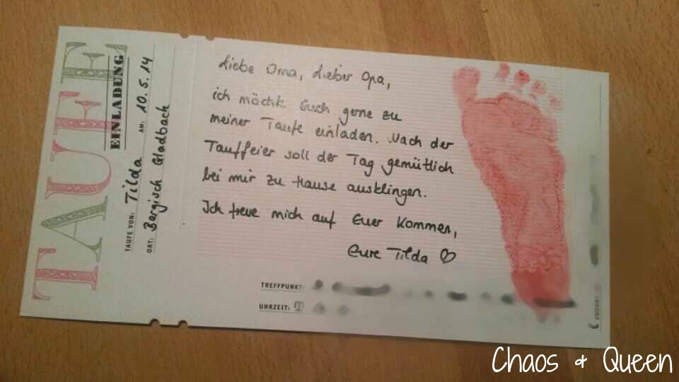 Chaos &amp; Queen Die Taufe Einladungskarten (mehr oder weniger) DIY