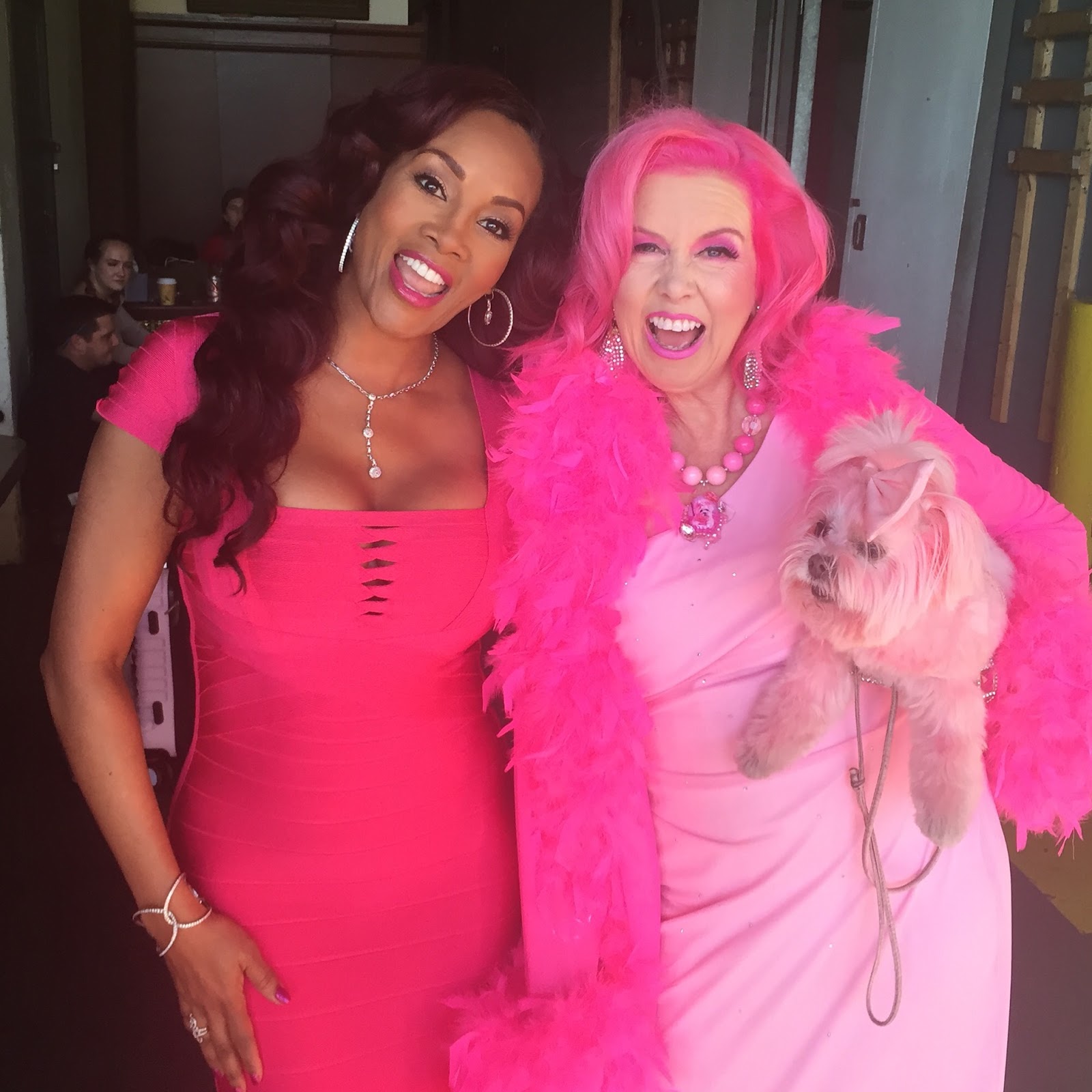 The Pink Lady of Hollywood is KITTEN KAY SERA TV SHOOT FOR USA