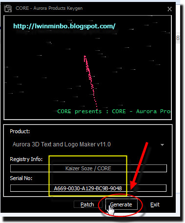 free serial key for aurora 3d text logo maker