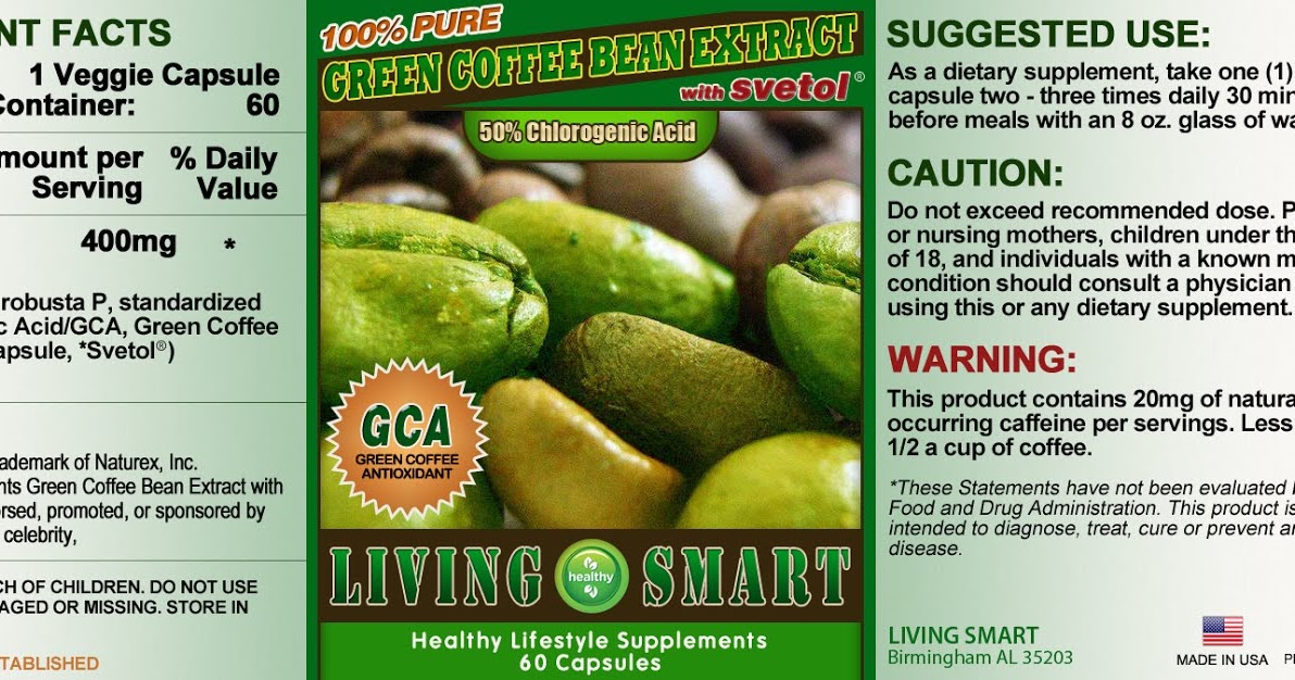 Living Smart Green Coffee Bean Extract Benefits Of 50