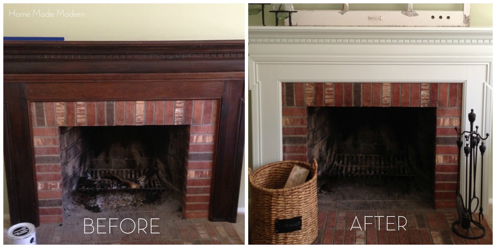 Home Made Modern: Painted Fireplace Mantel (