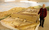 Retired farmer Alec Garrard has spent more than 30 years building an enormous scale model of Herod's Temple. Alec Garrard