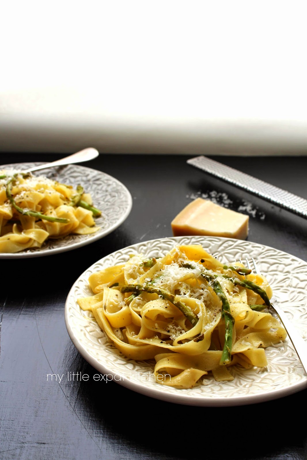 My Little Expat Kitchen Wild asparagus tagliatelle with lemon, olive