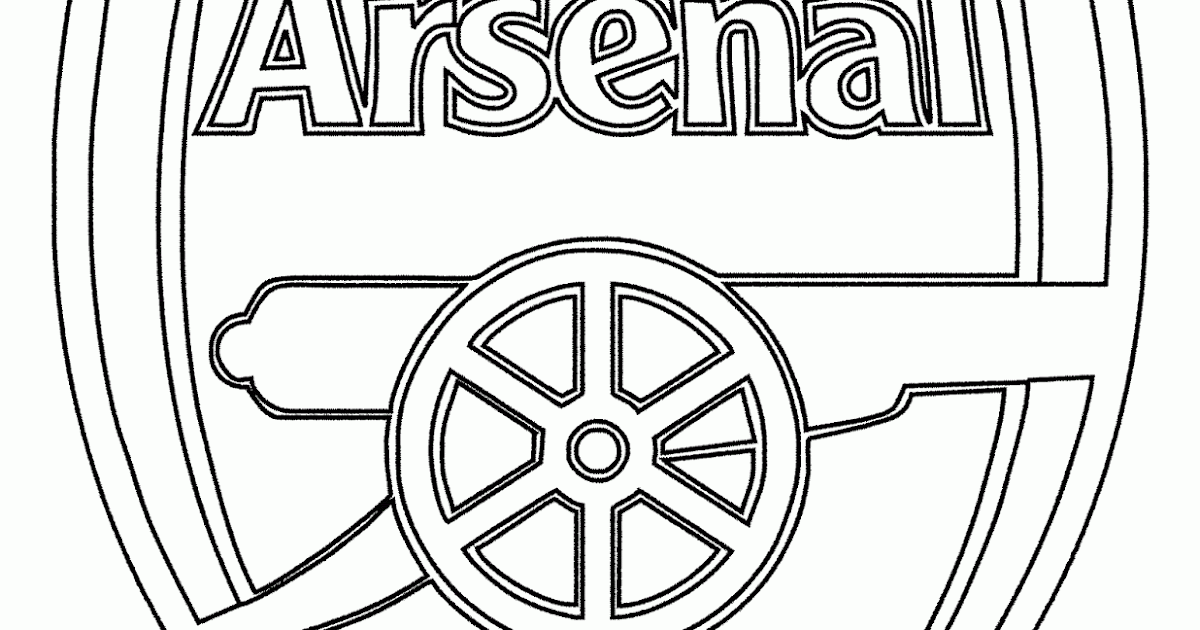 Mewarnai Gambar Logo Klub Arsenal Contoh Anak Paud