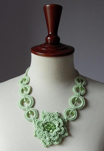Collares tejidos Crochet sólo con paso a paso o video