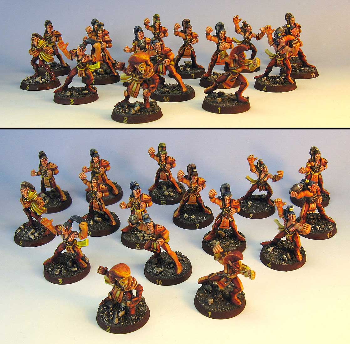 James Wappel Miniature Painting Some old time Wood Elf Blood Bowl minis