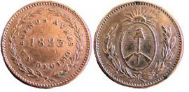 1ra MONEDA DE COBRE EN BUENOS AIRES (23/07/1823)