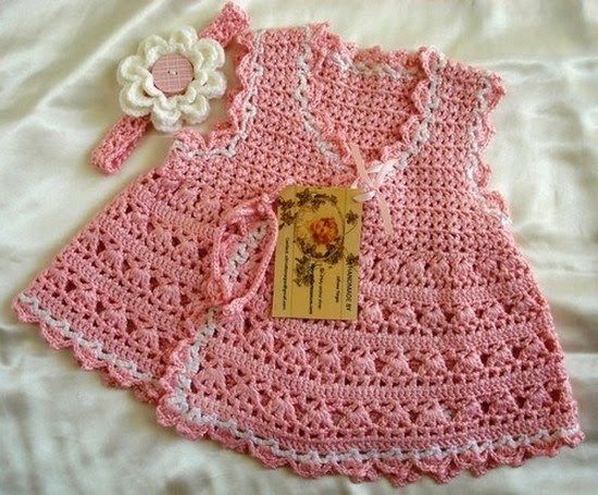 Vestido de Crochê infantil com Gráficos - Passo a passo  Crochet baby  patterns, Crochet baby dress pattern, Crochet baby dress