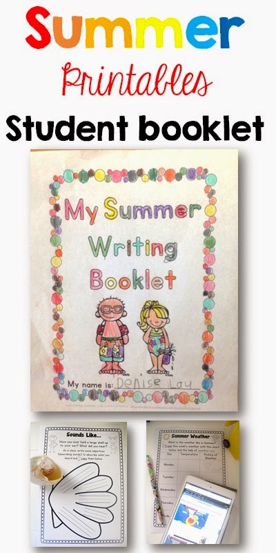 Summer student booklet cover page Printables Clever Classroom