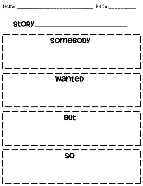 Somebody Wanted But So with summary worksheet Images - Frompo