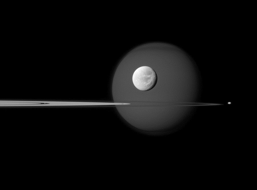saturn ring moon