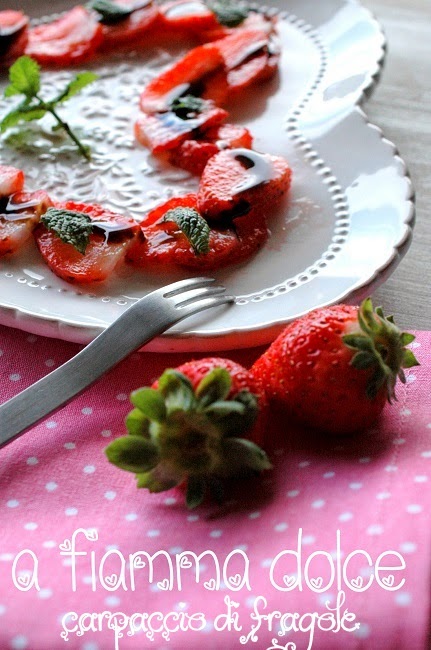 carpaccio di fragole al balsamico