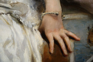 Detail of painting by John Singer Sargent - The Met exhibition New York City