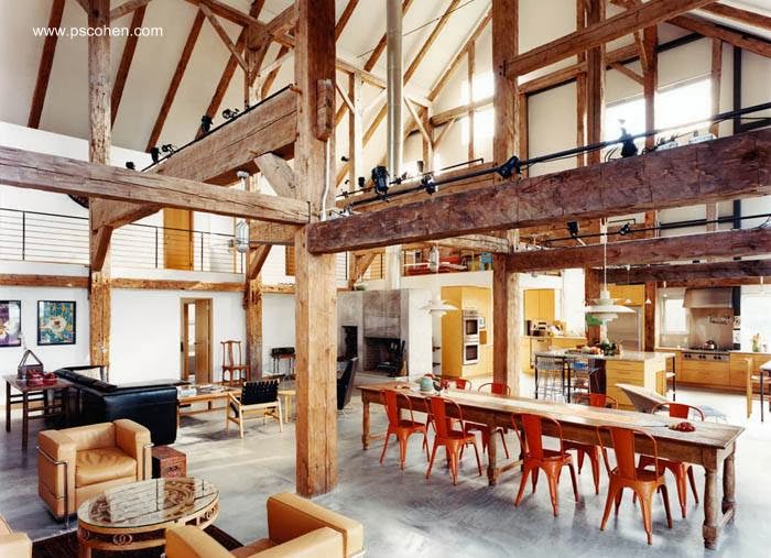 Arquitectura de Casas: Casa granero contemporánea en Estados Unidos.